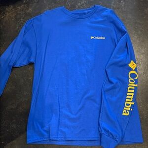 Columbia Men's Bright Blue Long Sleeve Tee